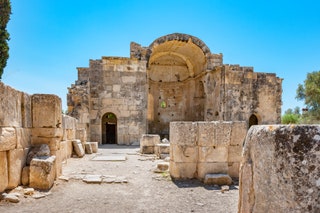 ゴルティナの古代遺跡にあるアギオス ティトス大聖堂