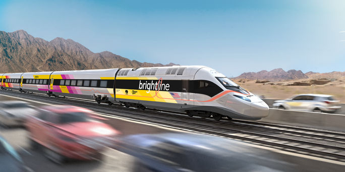 ラスベガスと南カリフォルニアを結ぶブライトライン・ウェスト列車