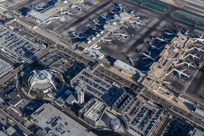 ロサンゼルス国際空港の航空写真